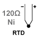 This amplifier module supports 120Ω Ni RTDs.