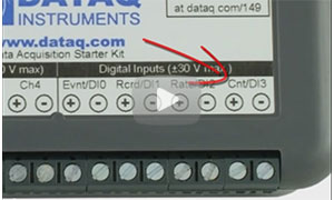 How to Use the DATAQ Instruments DI-2108 Counter Channel