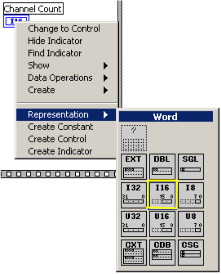 Change Representation to I16