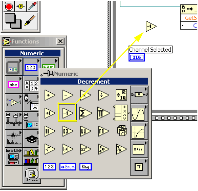 LabView Decrement Object