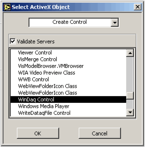 LabView WinDaq Control