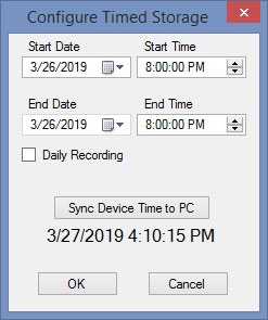 Timed Storage Configuration