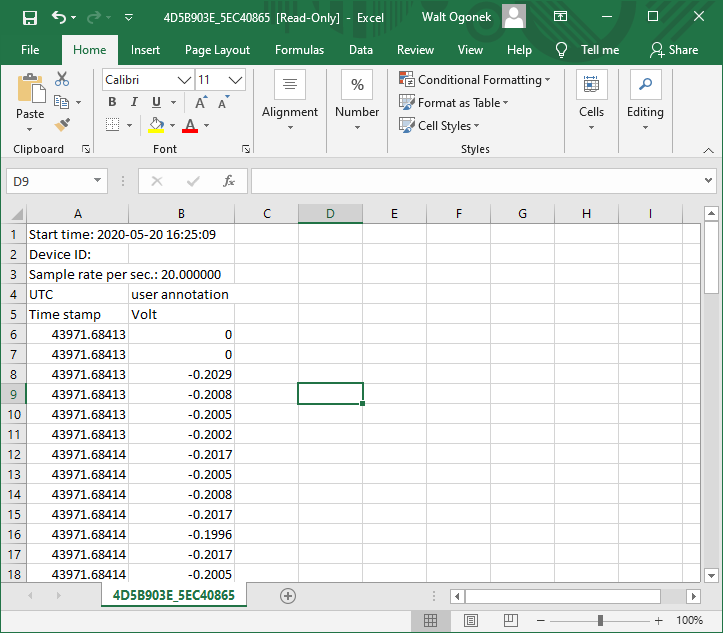sample csv file