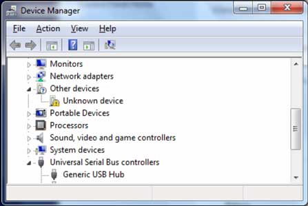 Unknown Device    Windows 7 64 Bit -  3