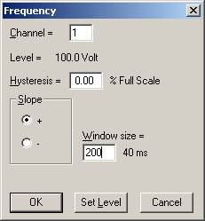 Frequency Acquisition setup