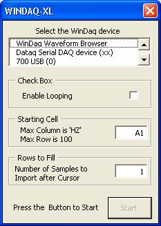 port values from your data acquisition device