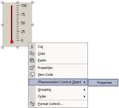 Properties of Thermometer control