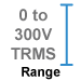 This amplifier module measures 0-150V RMS.