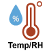 This data logger measures temperature and humidity.