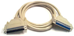37-pin D-type male to 37-pin D-type female interface cable