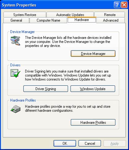 Windows Vista Hardware Not Showing Device Manager