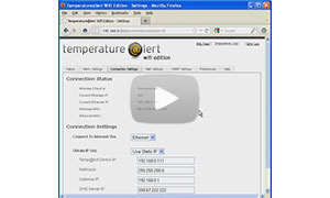 Temperature Alert Connection Settings