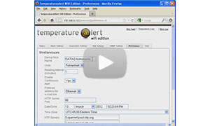 Temperature Alert Preferences Tab